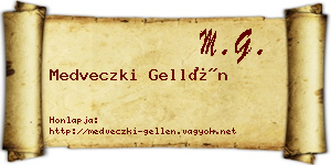 Medveczki Gellén névjegykártya